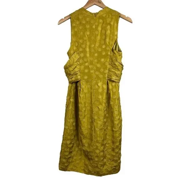 Anthro Quillaree Lemongrass Silk Tethered Dots BHLDN 4 - Picture 15 of 15